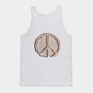 Peace Sign Rose Gold Shadow Silhouette Anime Style Collection No. 267 Tank Top